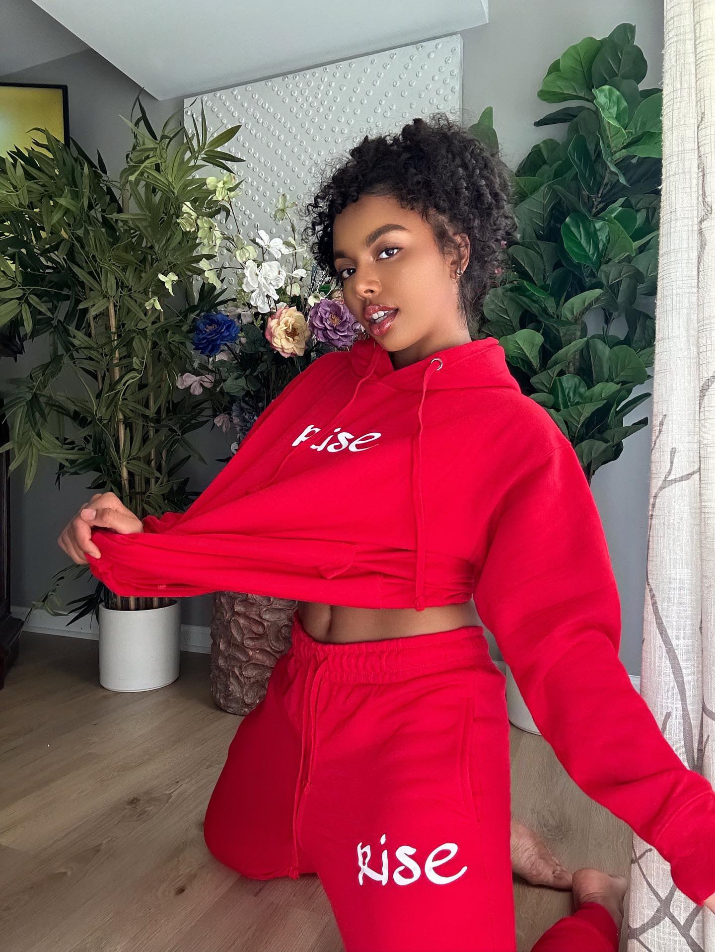 “Ruby” Rise Reflective Sweatsuit