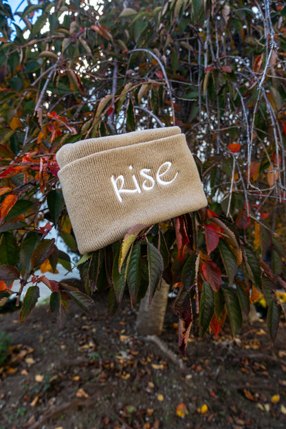 Beige Rise Beanie