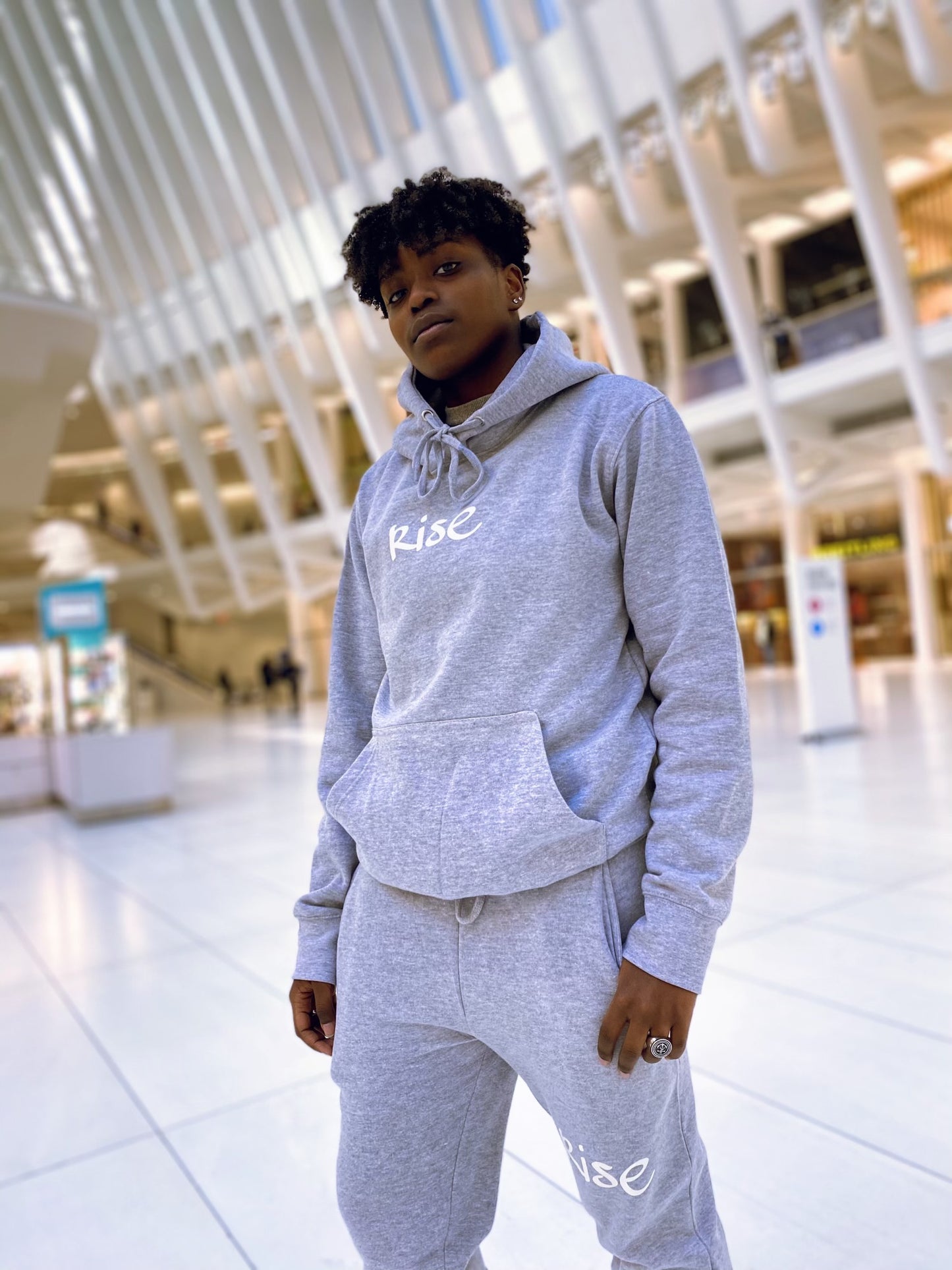 "Silver" Rise Reflective Sweatsuit