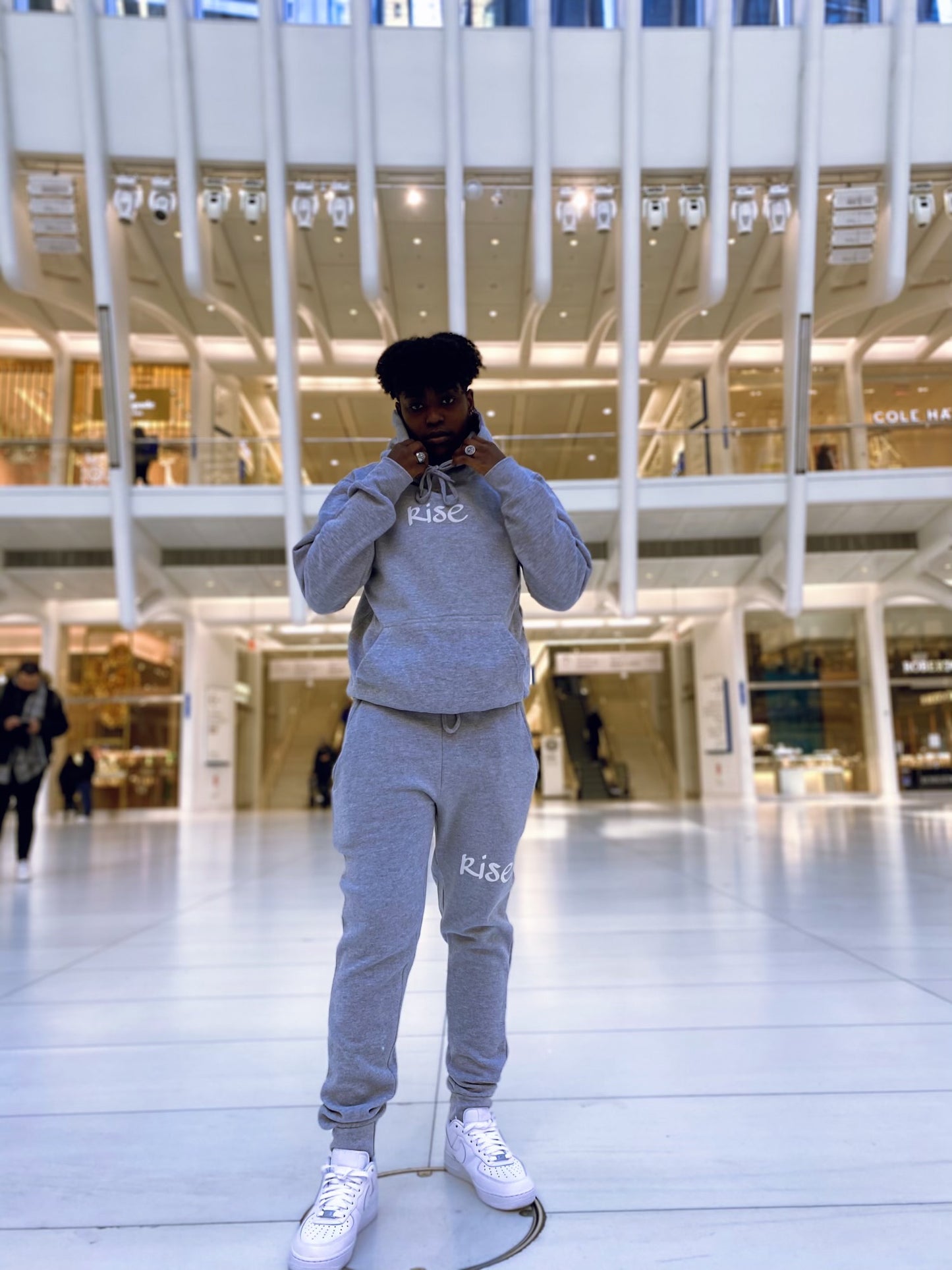 "Silver" Rise Reflective Sweatsuit