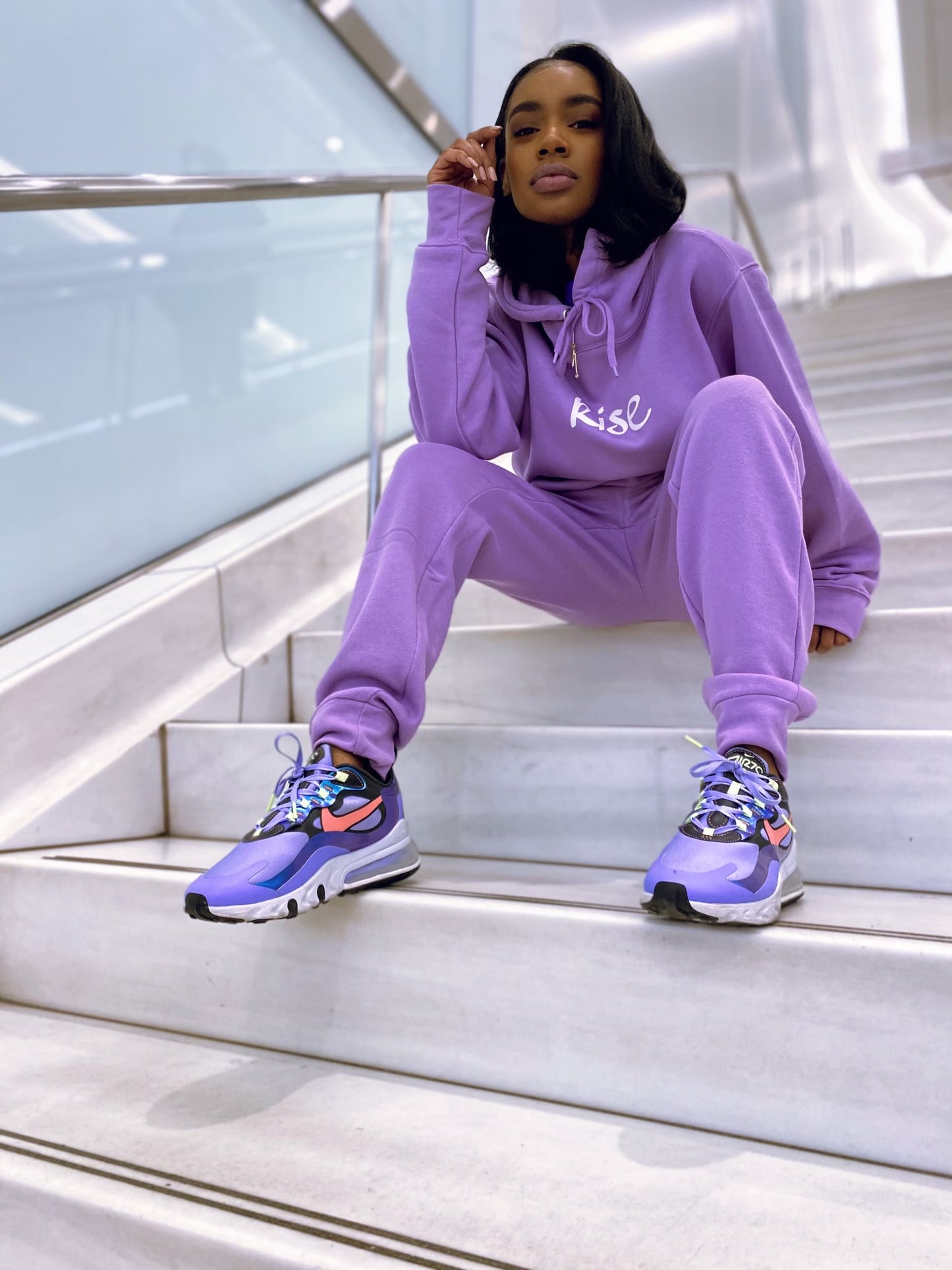 "Lavender" Reflective Rise Sweatsuit