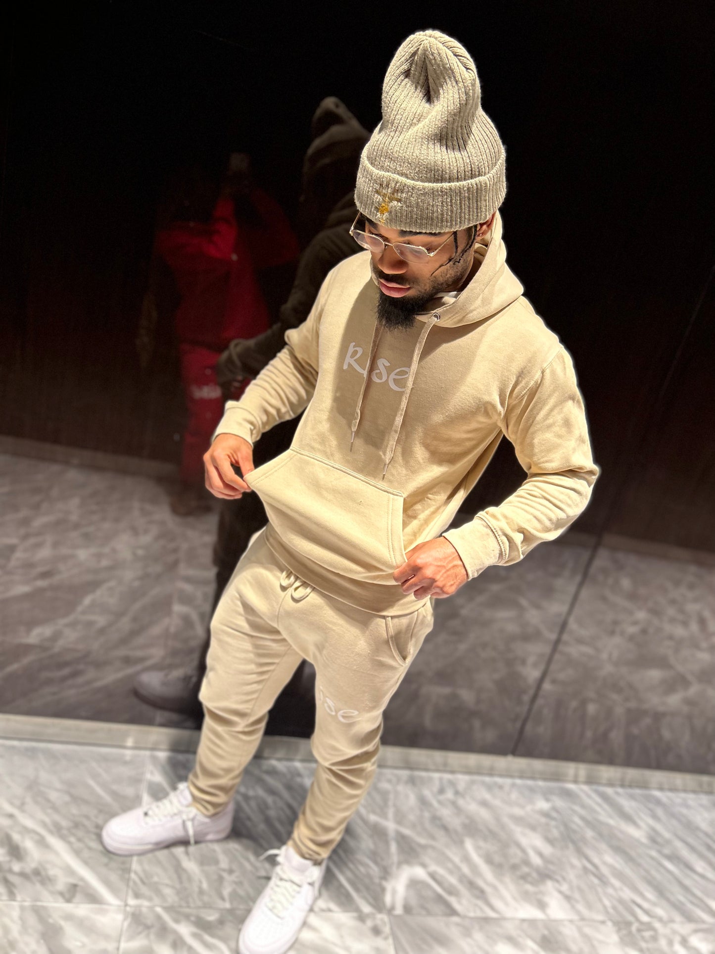 “Beige” Rise Reflective Sweatsuit